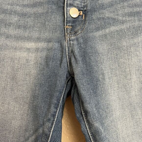 J.Crew Hi Rise Skinny Jeans Exposed Button Fly Blue Medium Wash Stretch 28 AG913 - Picture 5 of 5